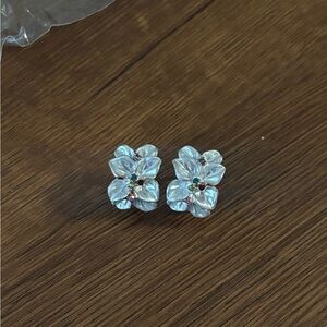 Elegant Floral Silver Earrings